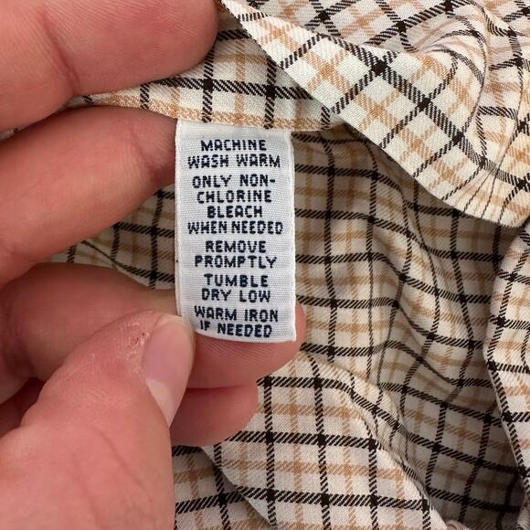 Ralph Lauren Golf Men Checkered Long Sleeve Button Down Shirt Size L Classic Fit - Picture 6 of 10